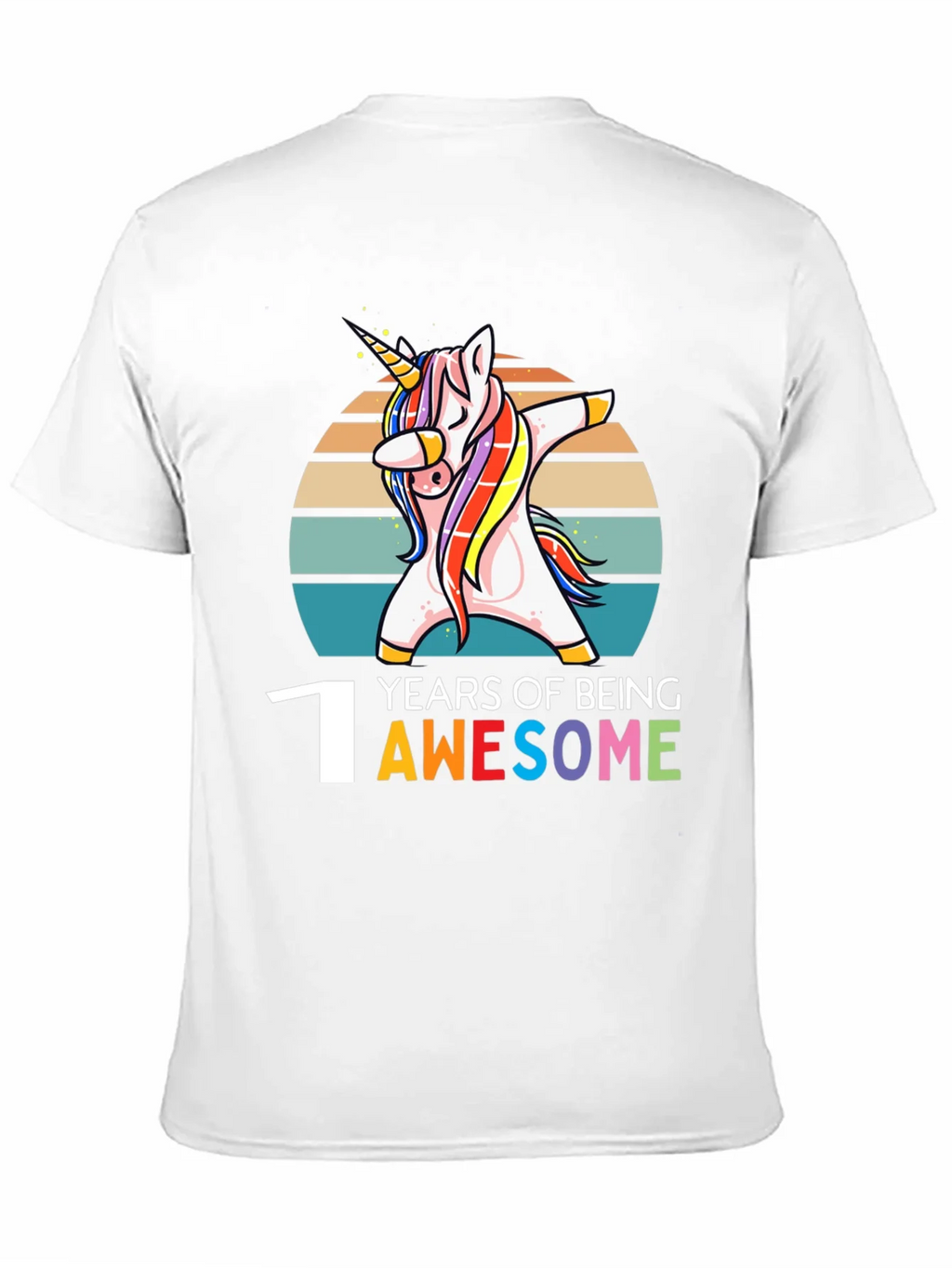 1st Birthday Unicorn Dabbing Awesome T-Shirt product image 10