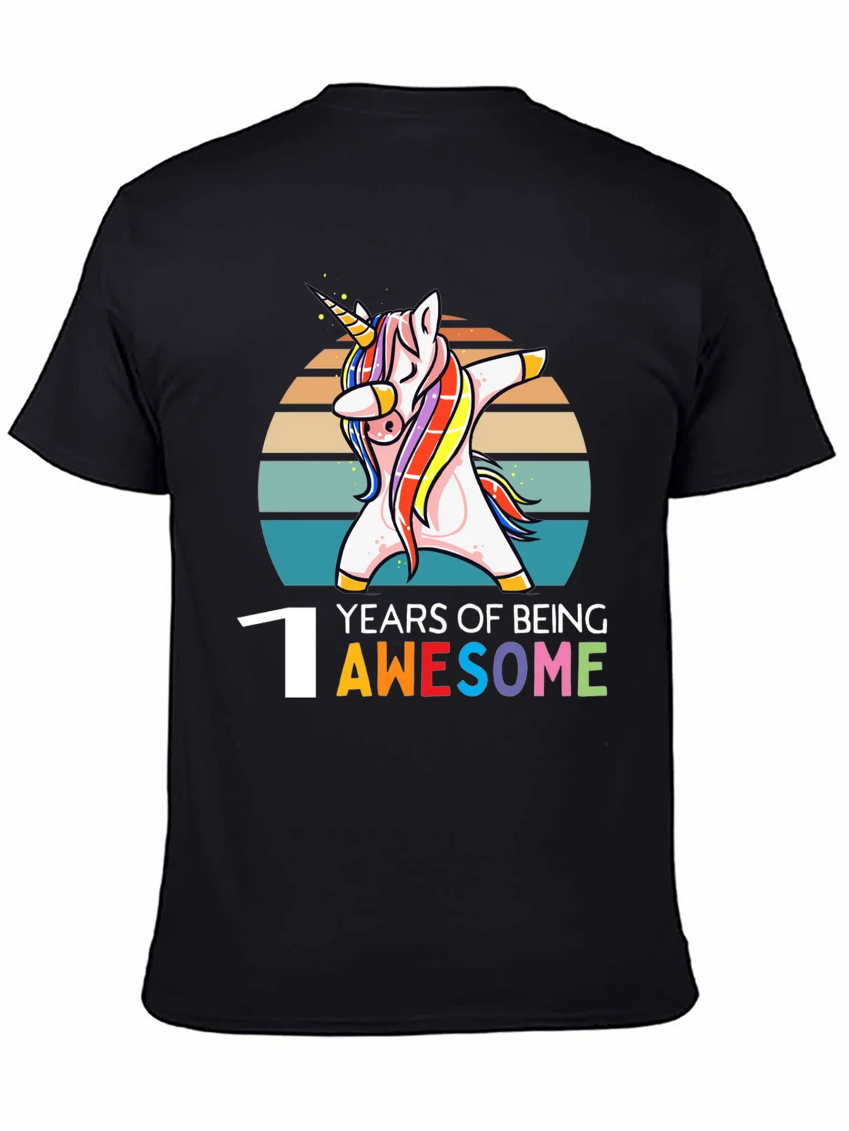 1st Birthday Unicorn Dabbing Awesome T-Shirt product image 4