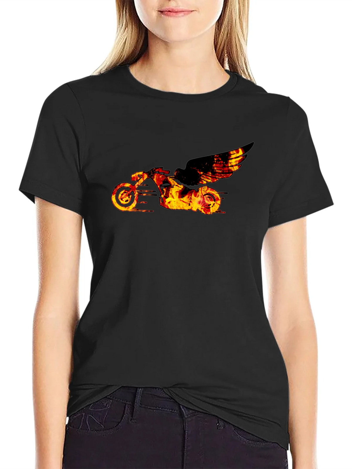 Fiery Motorcycle Graphic Tee product image 2