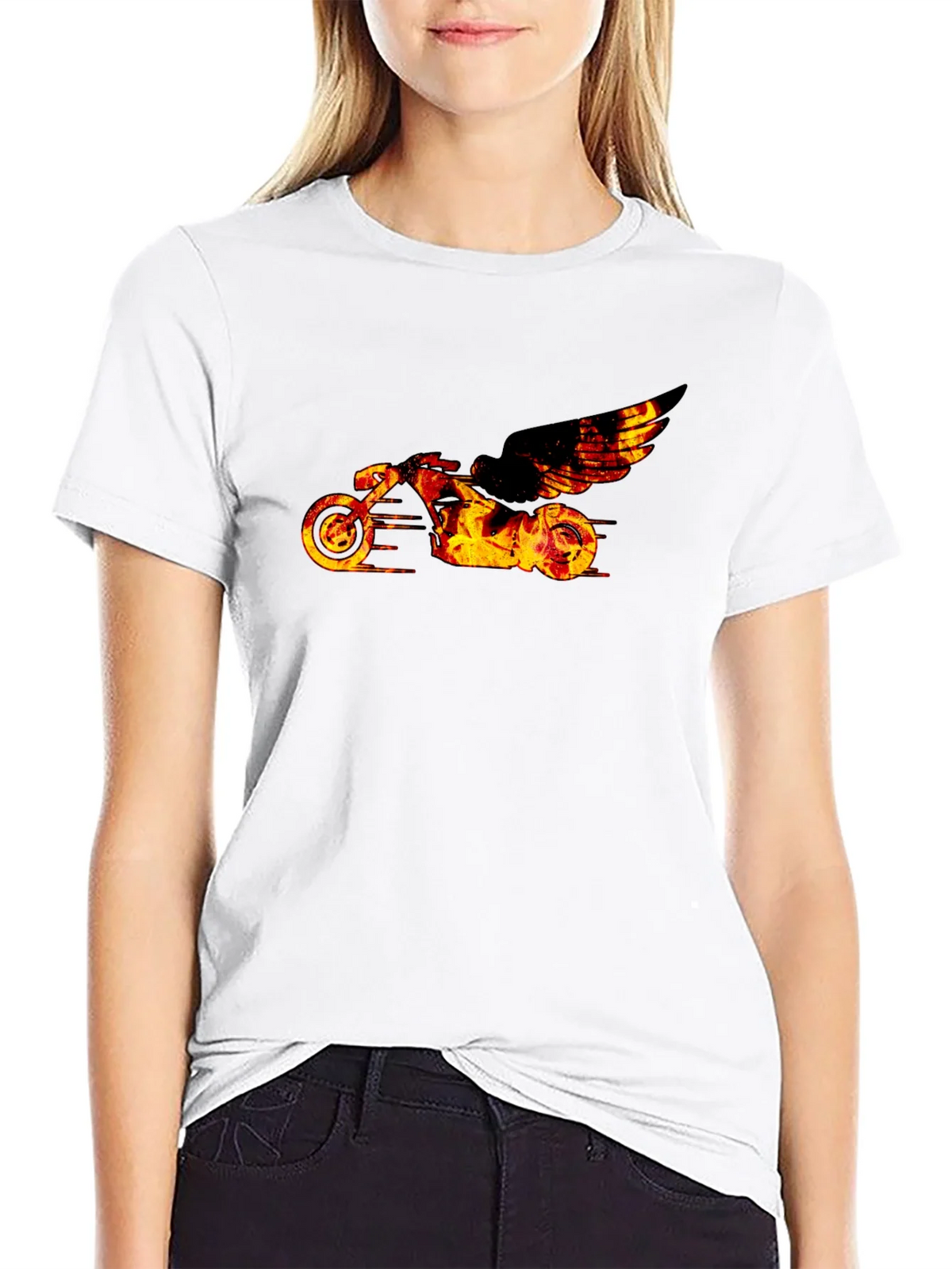 Fiery Motorcycle Graphic Tee product image 8