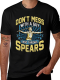 Dont Mess With A Guy Who Throws Spears T-Shirt product image 1