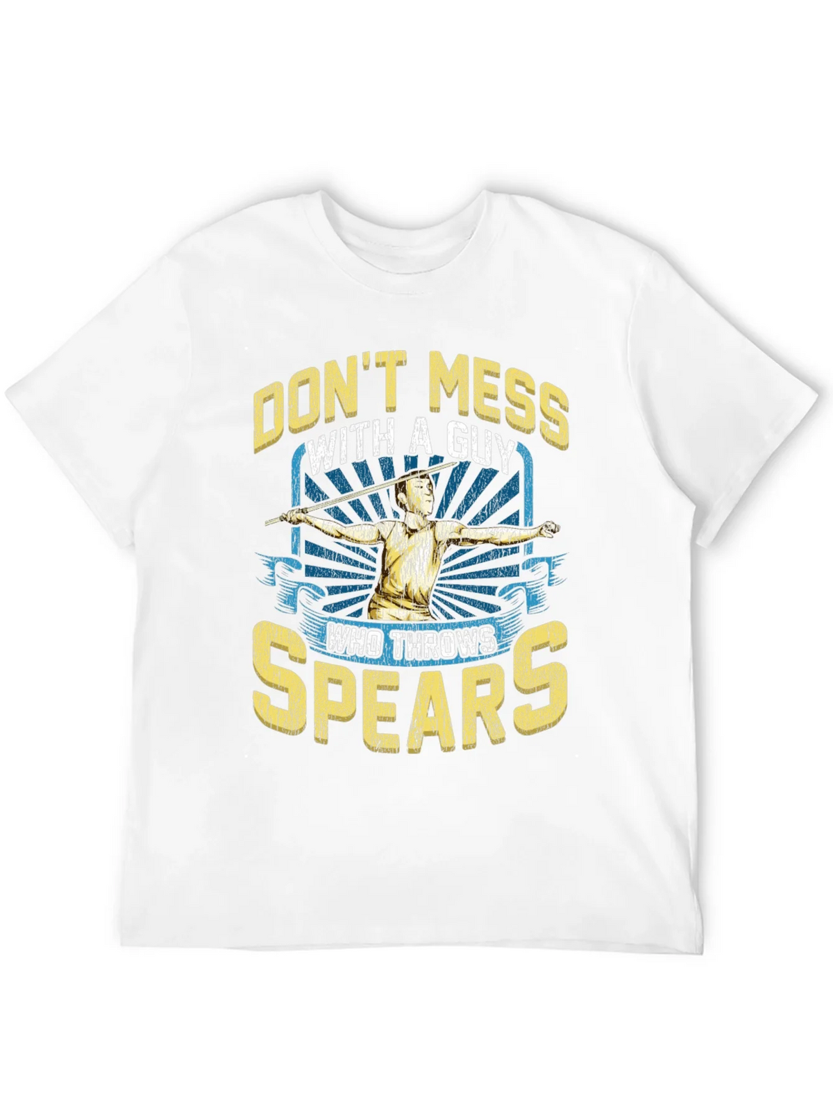 Dont Mess With A Guy Who Throws Spears T-Shirt product image 6