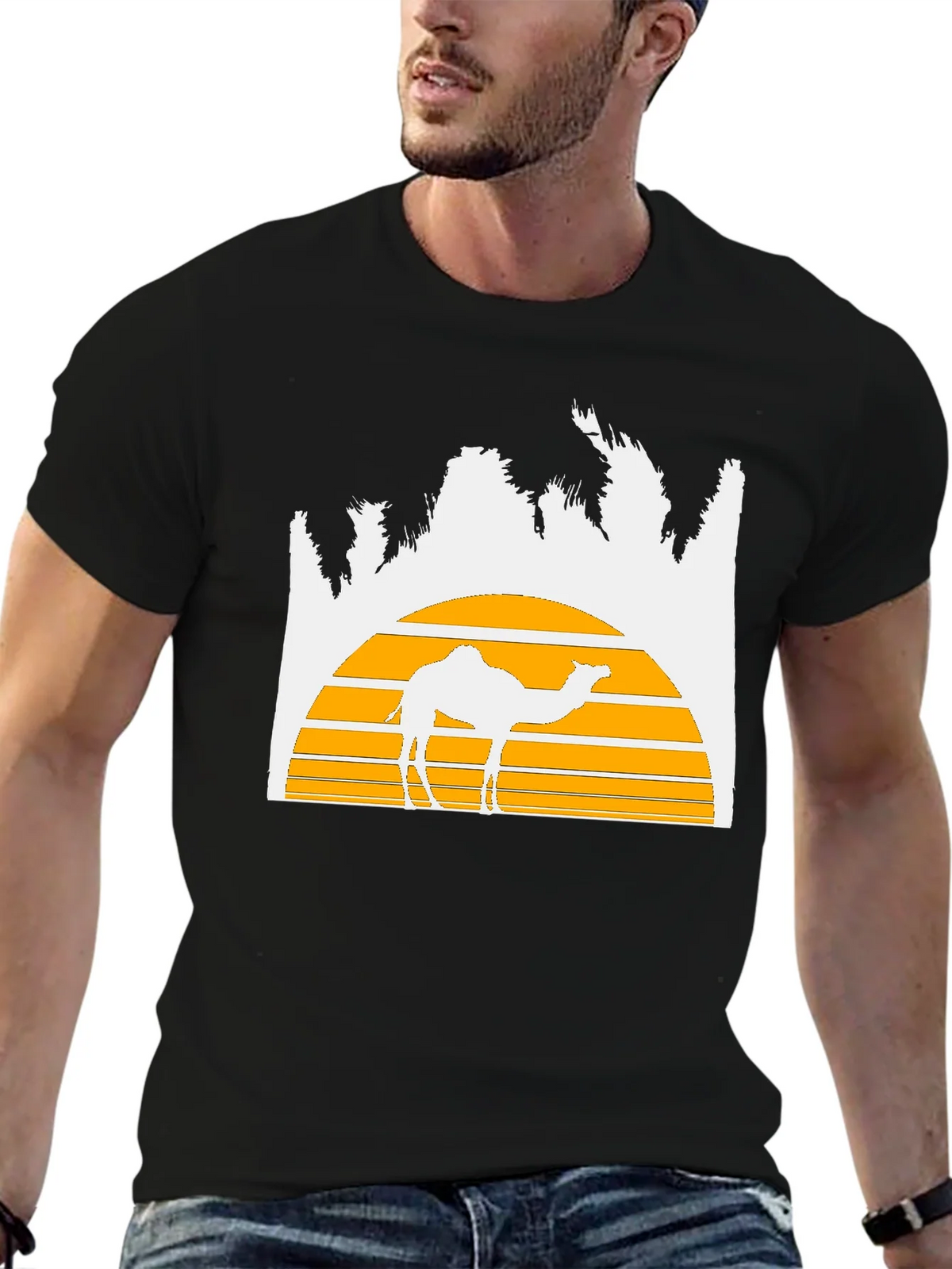 Desert Sunset Camel Graphic T-Shirt product image 6