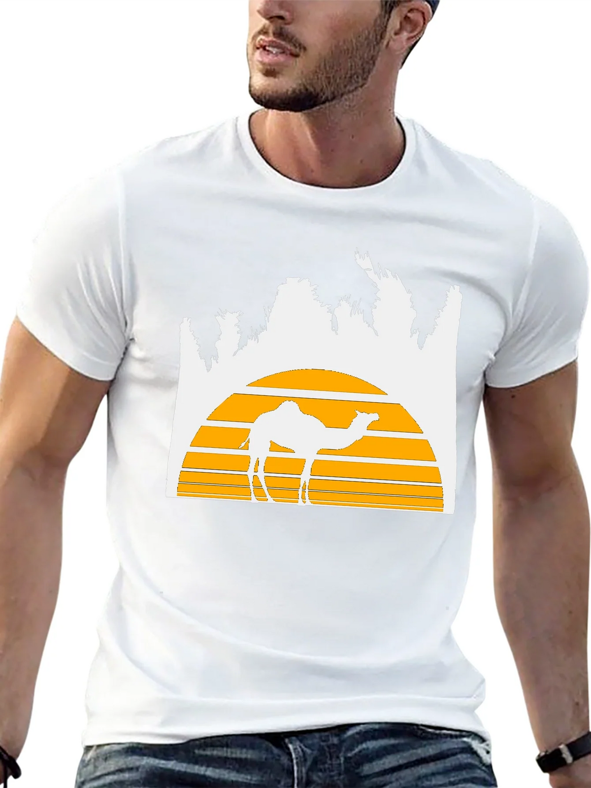 Desert Sunset Camel Graphic T-Shirt product image 12