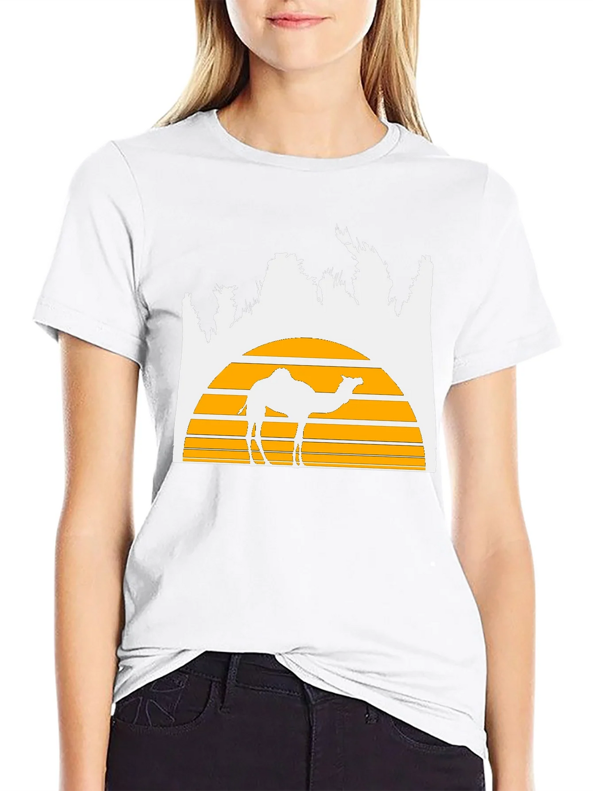 Desert Sunset Camel Graphic T-Shirt product image 8