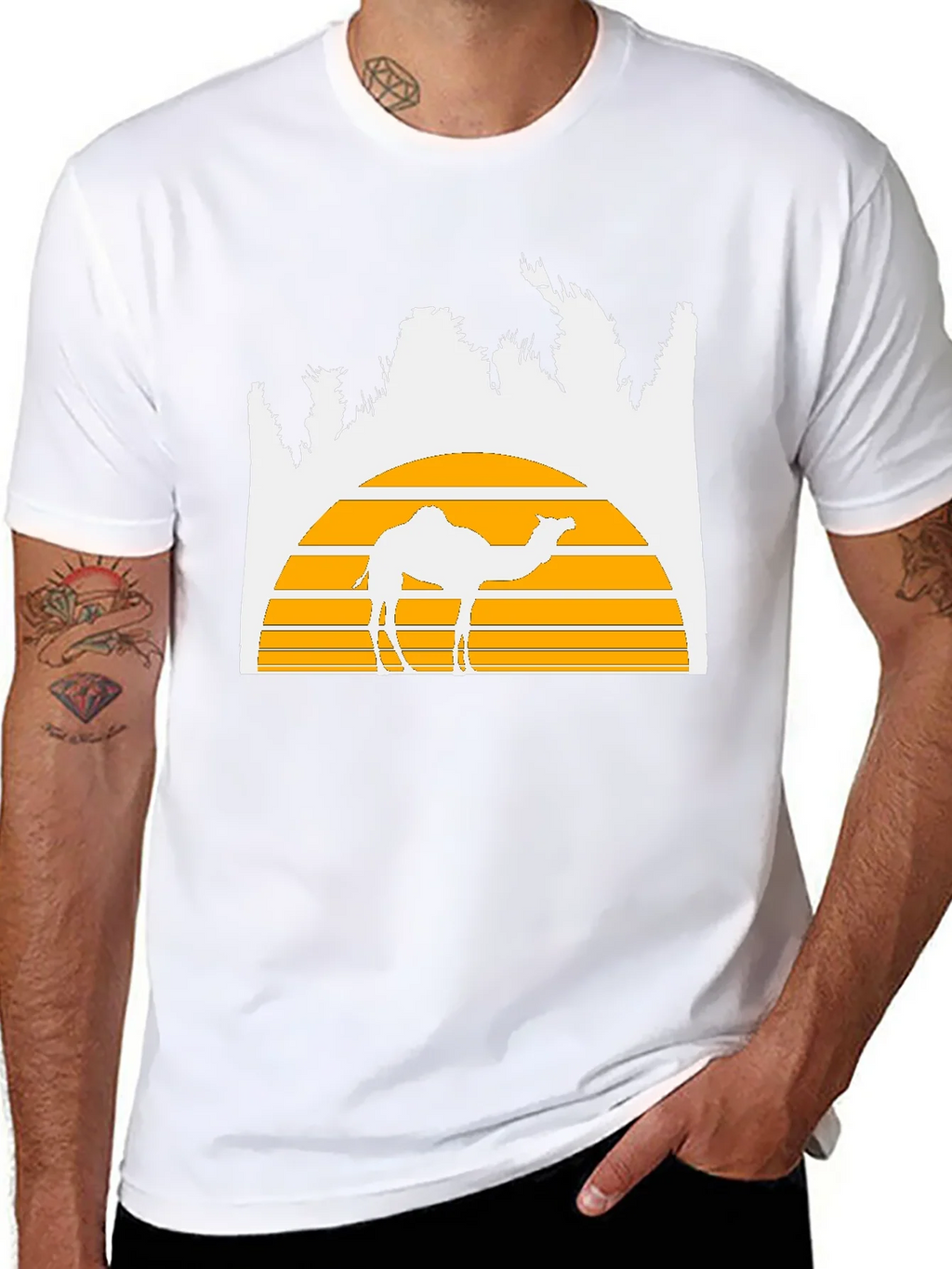 Desert Sunset Camel Graphic T-Shirt product image 7