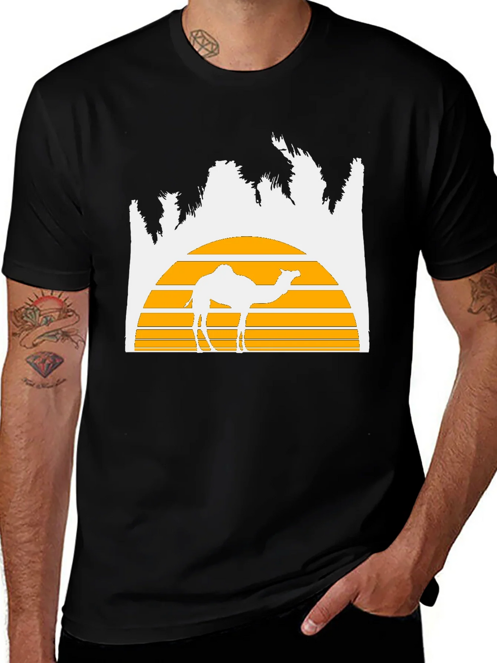Desert Sunset Camel Graphic T-Shirt product image 1