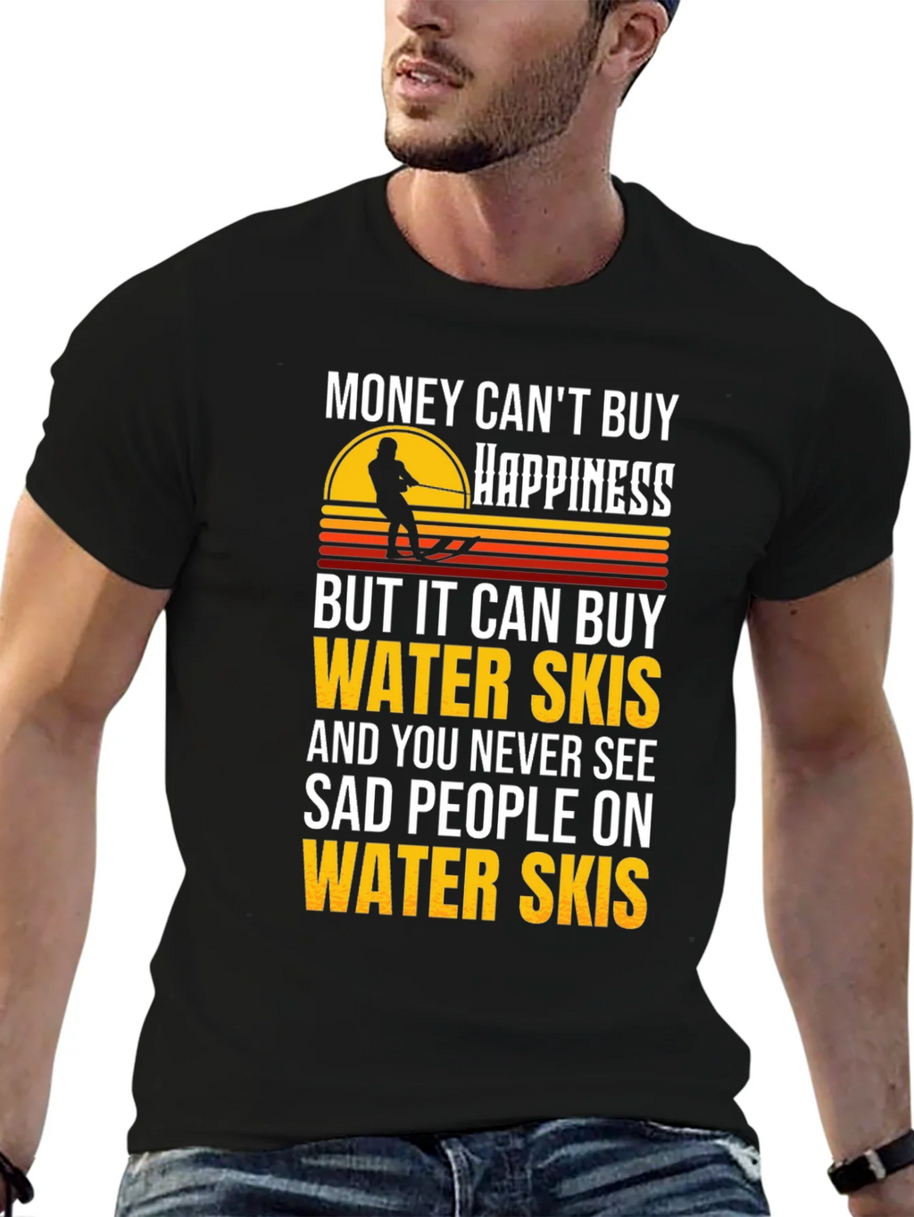Water Skis Happiness Graphic T-Shirt product image 6