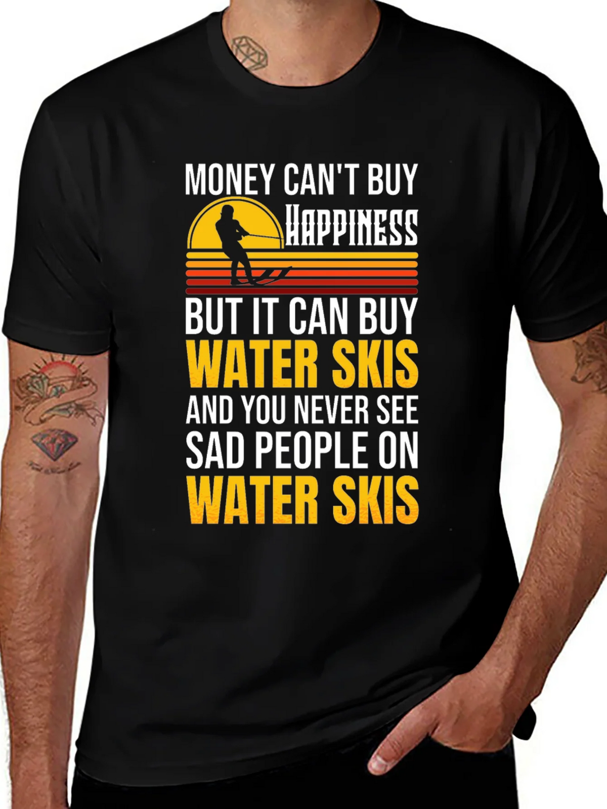 Water Skis Happiness Graphic T-Shirt product image 1