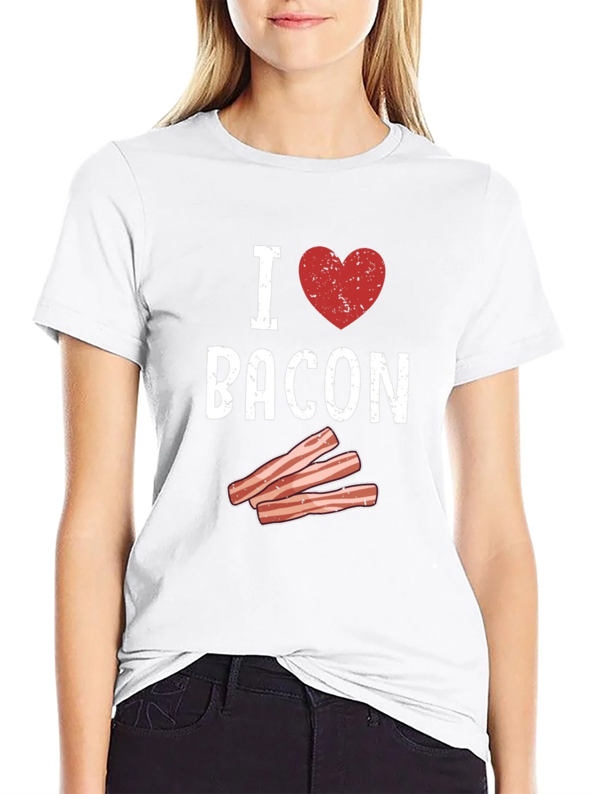 I Heart Bacon Graphic T-Shirt - Black product image 8