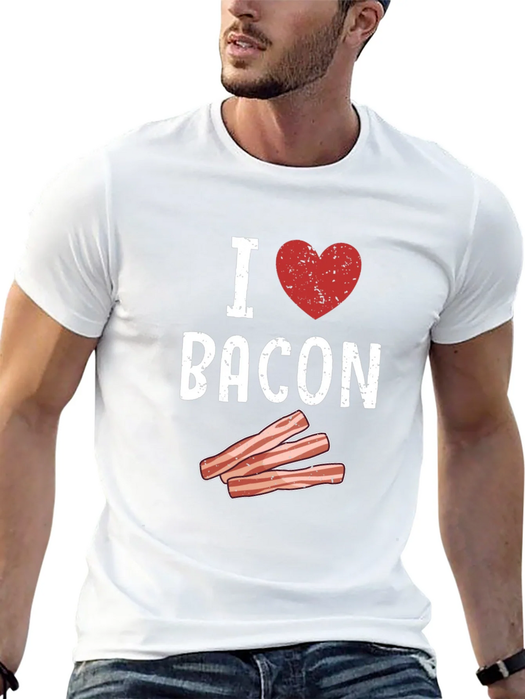 I Heart Bacon Graphic T-Shirt - Black product image 12