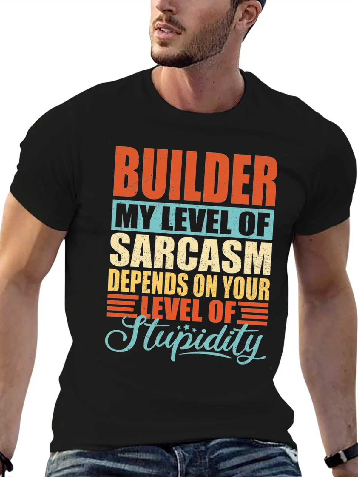 Builder Sarcasm Level Graphic T-Shirt product image 4