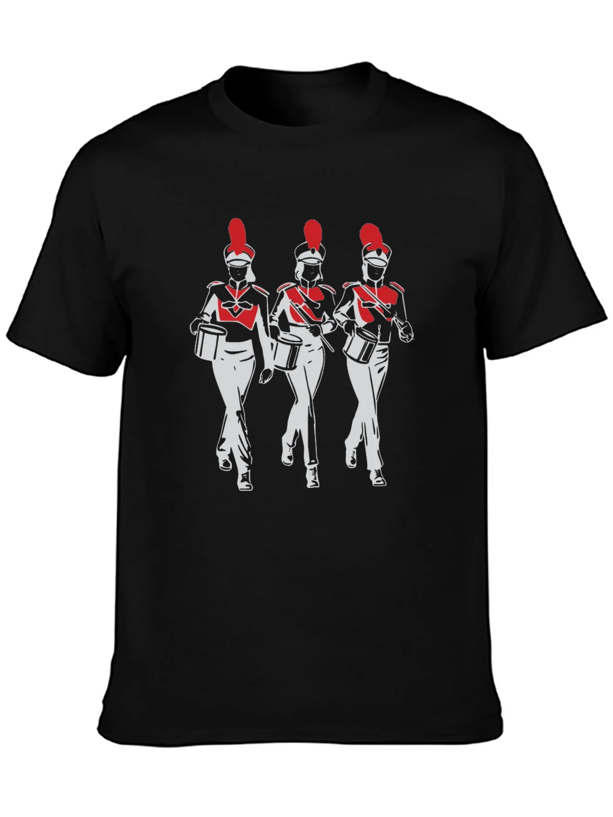 Marching Band T-Shirt: Red & White Drummers product image 2