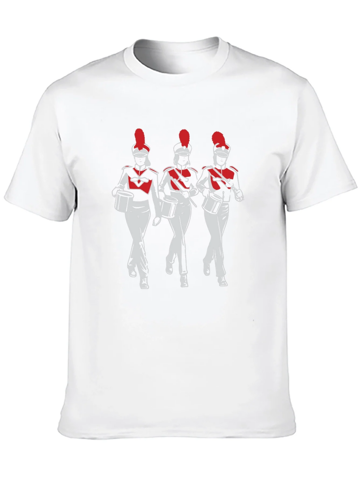 Marching Band T-Shirt: Red & White Drummers product image 6