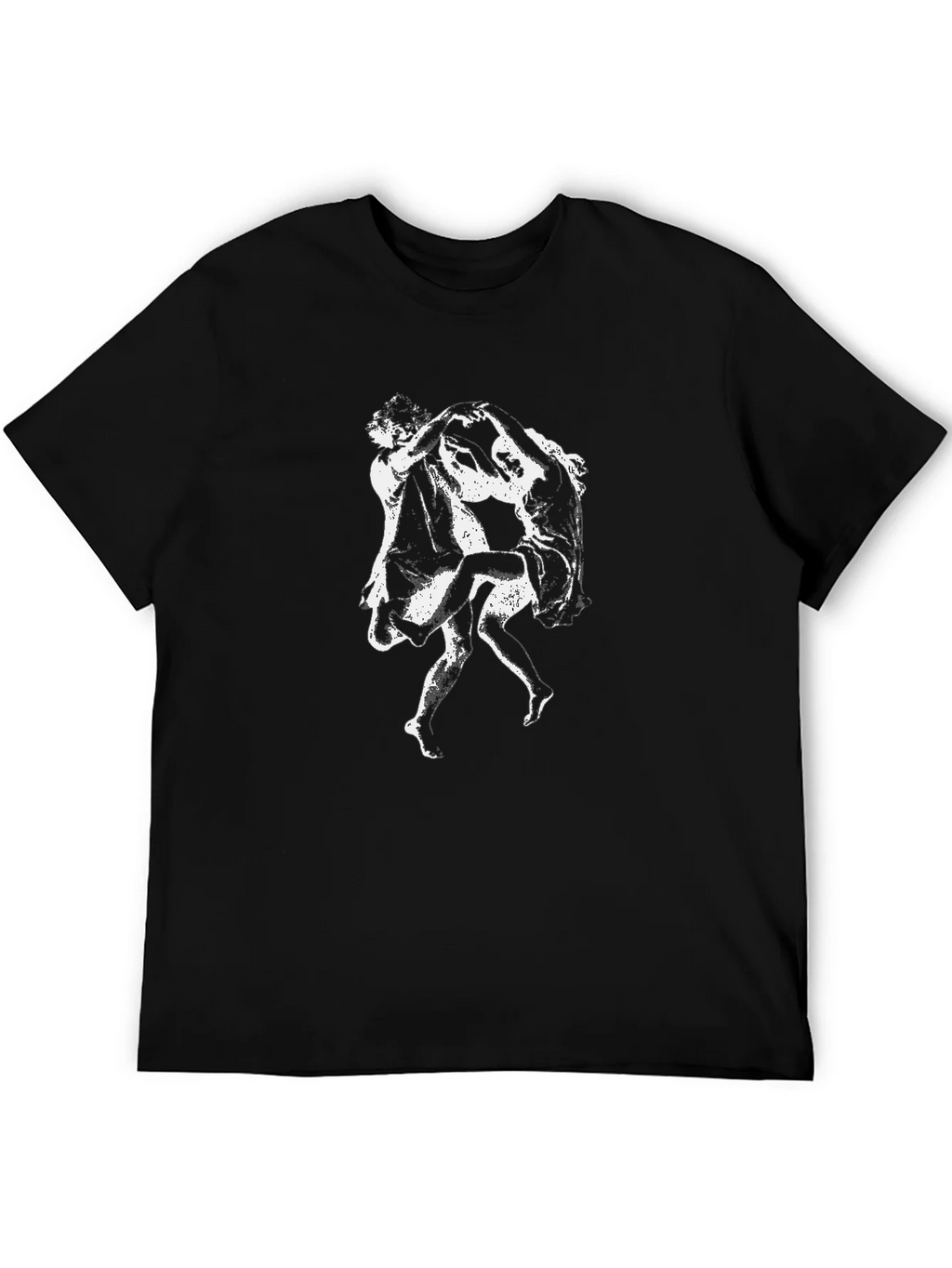 Dancing Couple Graphic Print Black T-Shirt product image 5
