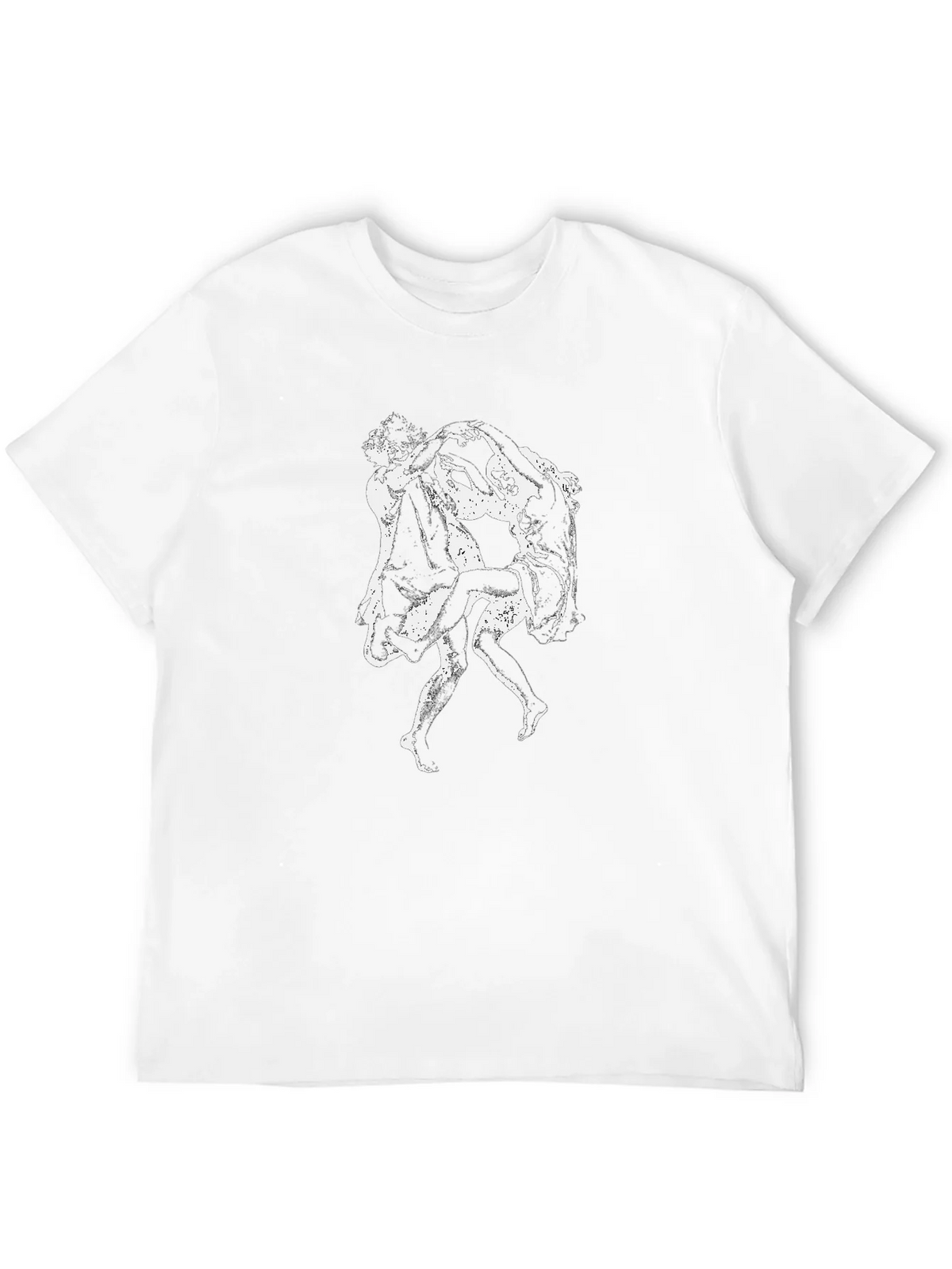 Dancing Couple Graphic Print Black T-Shirt product image 11