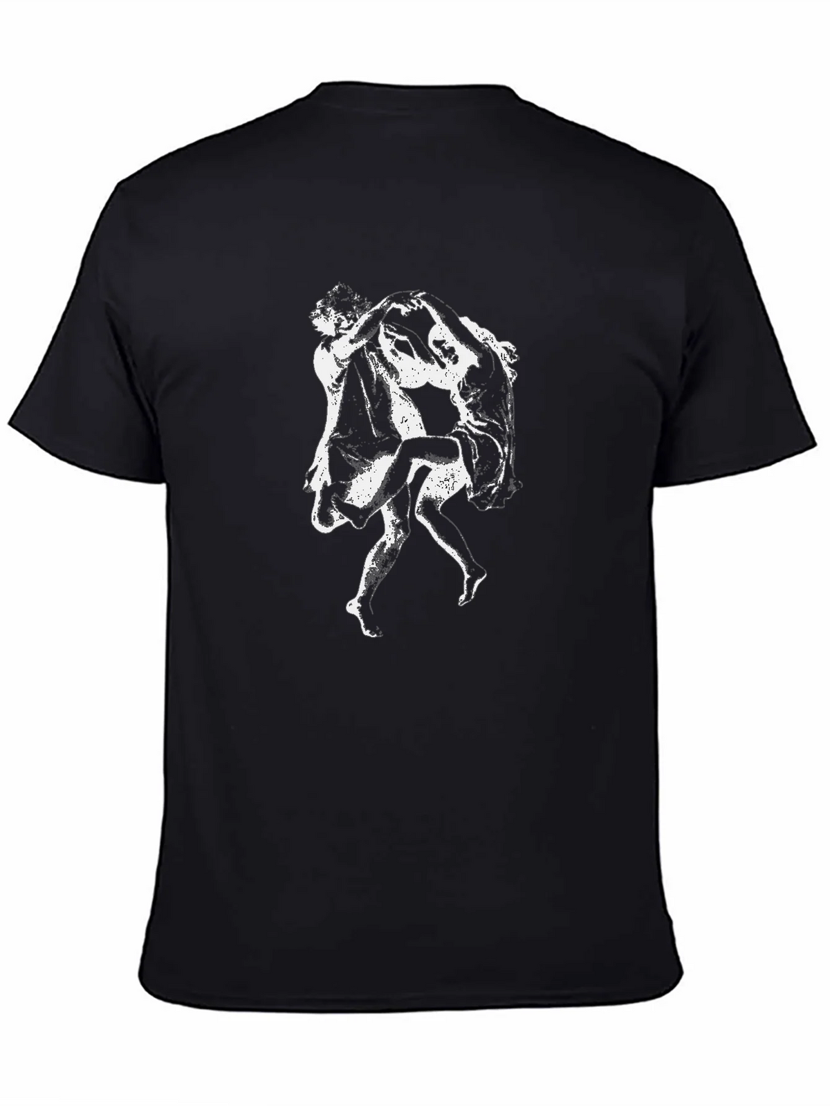 Dancing Couple Graphic Print Black T-Shirt product image 4