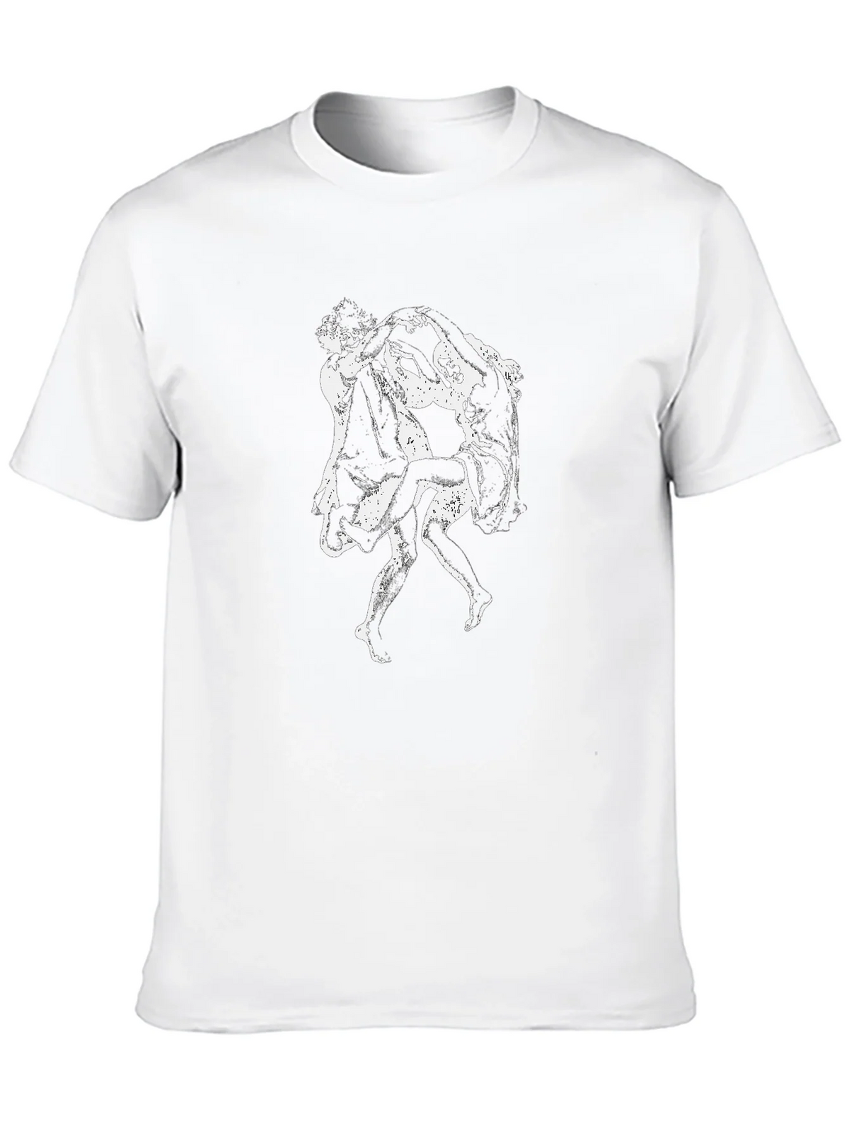 Dancing Couple Graphic Print Black T-Shirt product image 9
