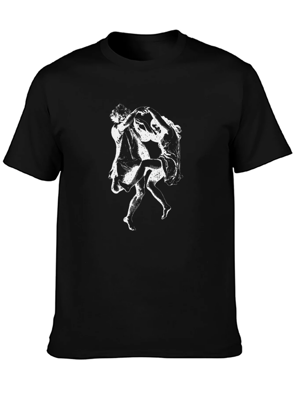 Dancing Couple Graphic Print Black T-Shirt product image 3