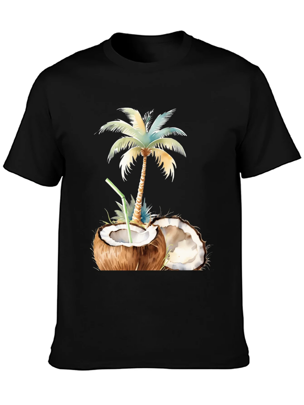 Tropical Coconut Palm Tree Graphic T-Shirt product image 3