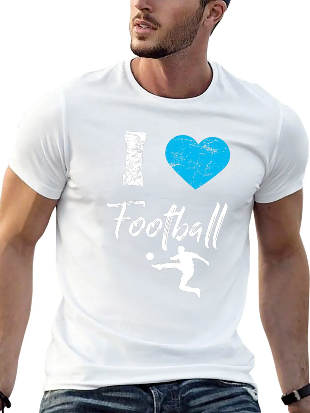 I Love Football T-Shirt - Graphic Tee product image 12