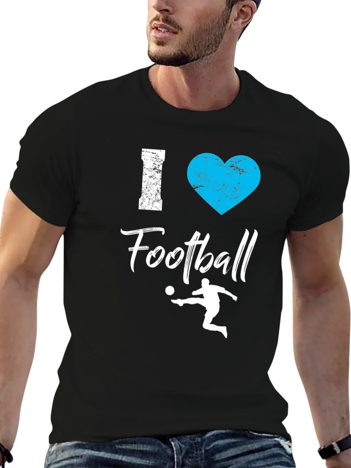 I Love Football T-Shirt - Graphic Tee product image 6