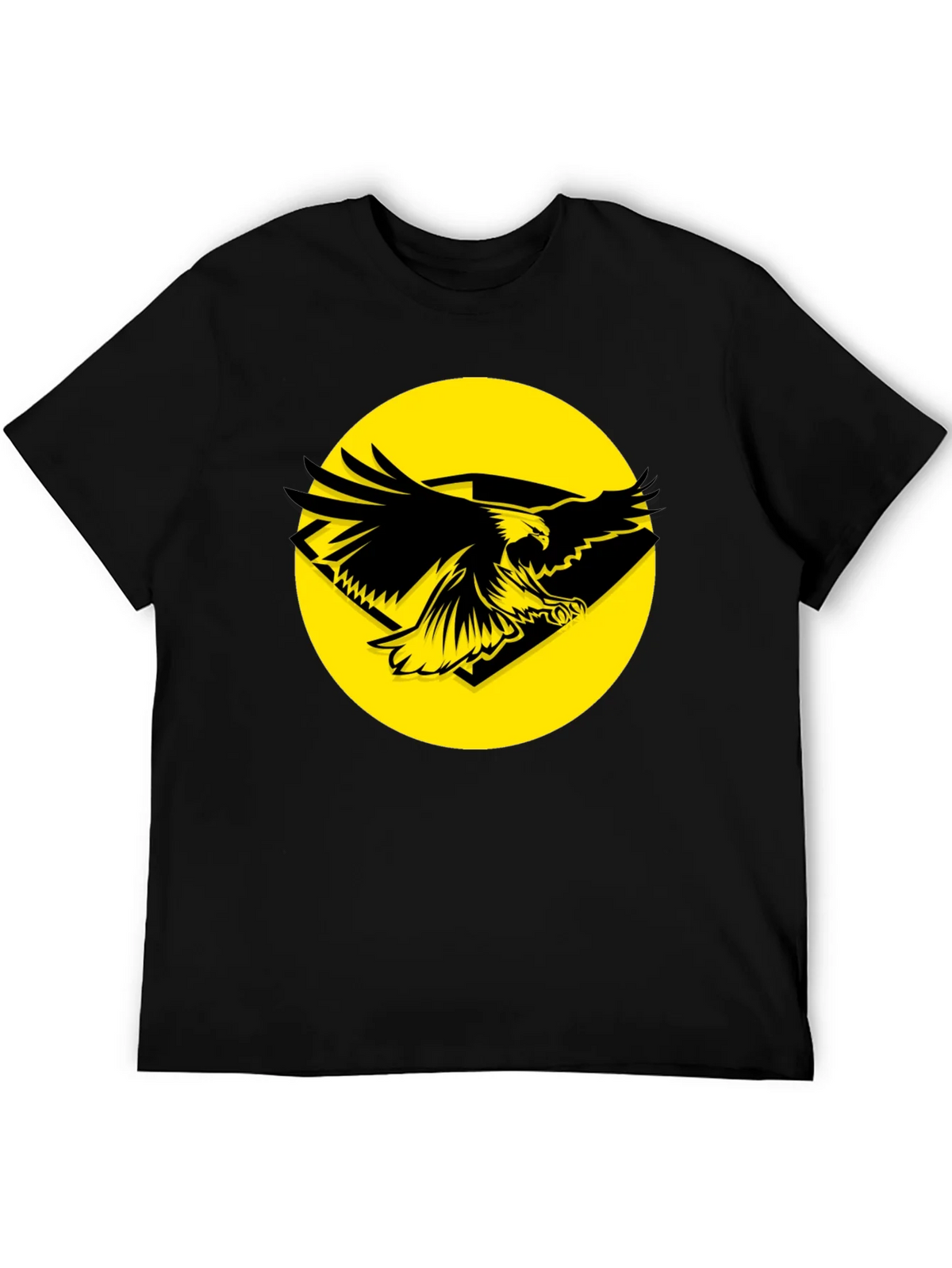 Eagle Graphic Tee - Black Cotton T-Shirt product image 5