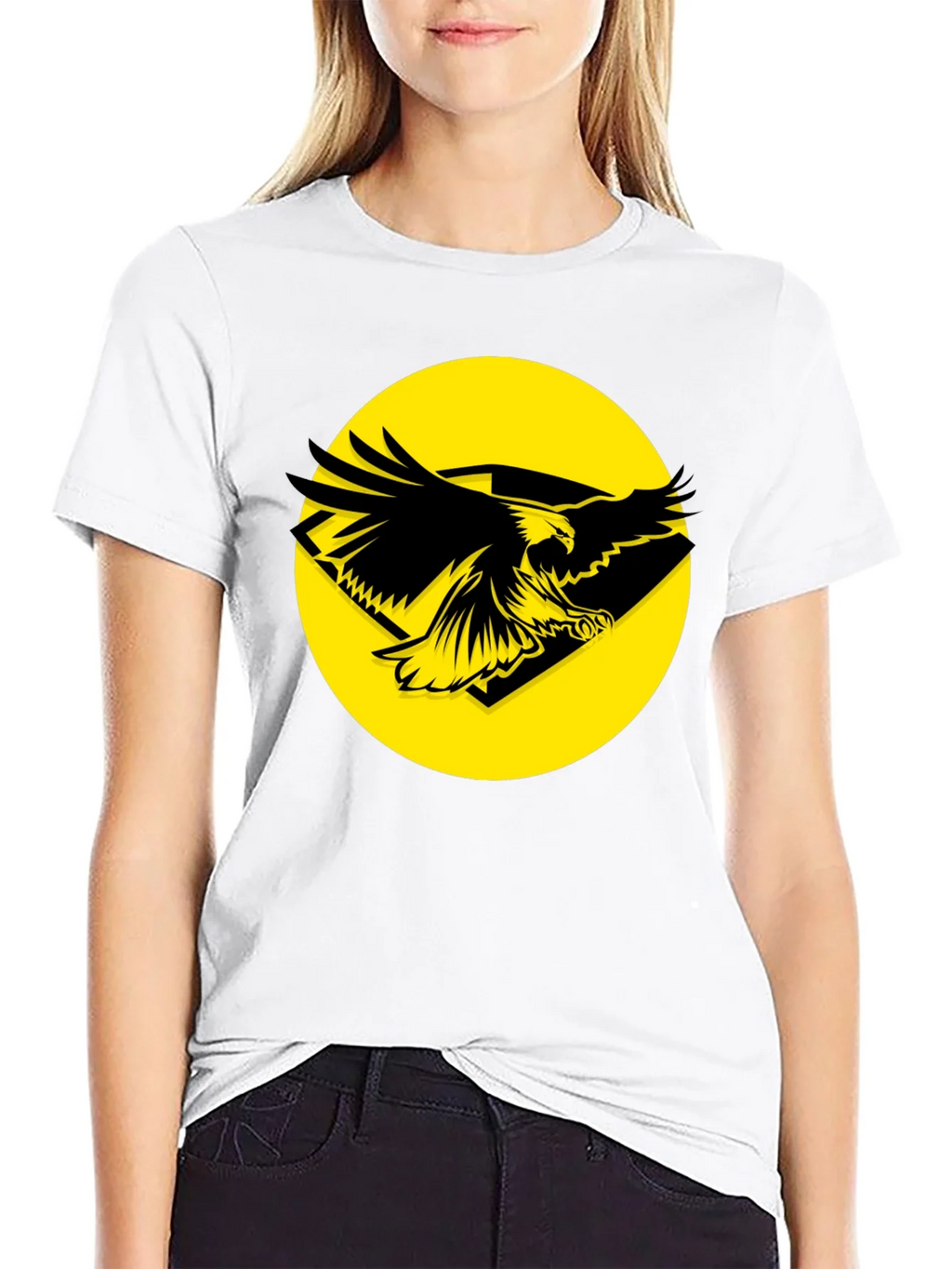 Eagle Graphic Tee - Black Cotton T-Shirt product image 8