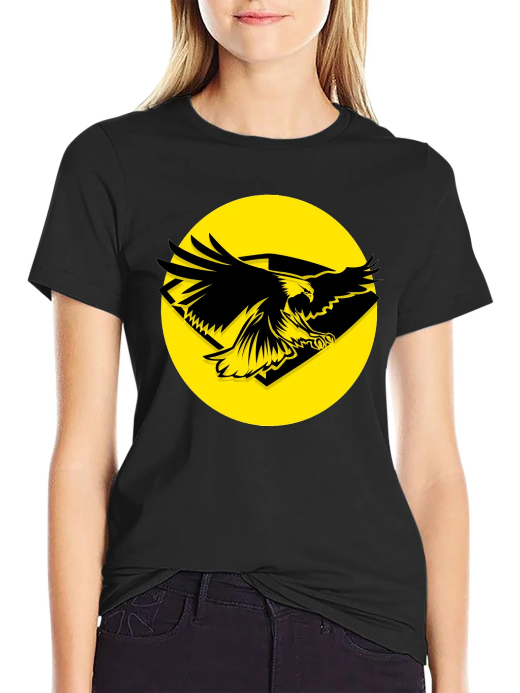 Eagle Graphic Tee - Black Cotton T-Shirt product image 2