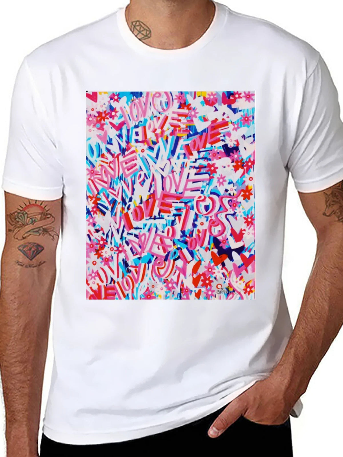 Love Graffiti Graphic Tee - Artistic Streetwear product image 7