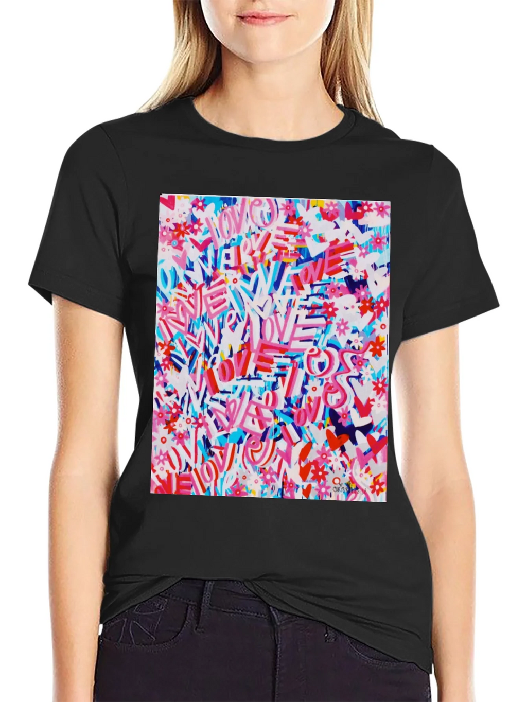 Love Graffiti Graphic Tee - Artistic Streetwear product image 2