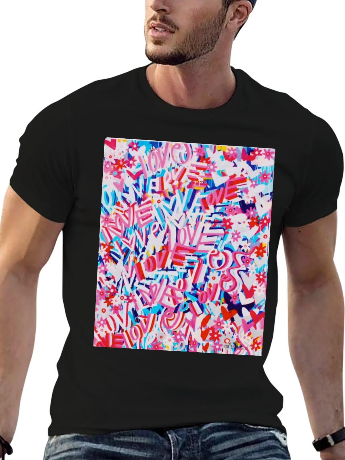 Love Graffiti Graphic Tee - Artistic Streetwear product image 6