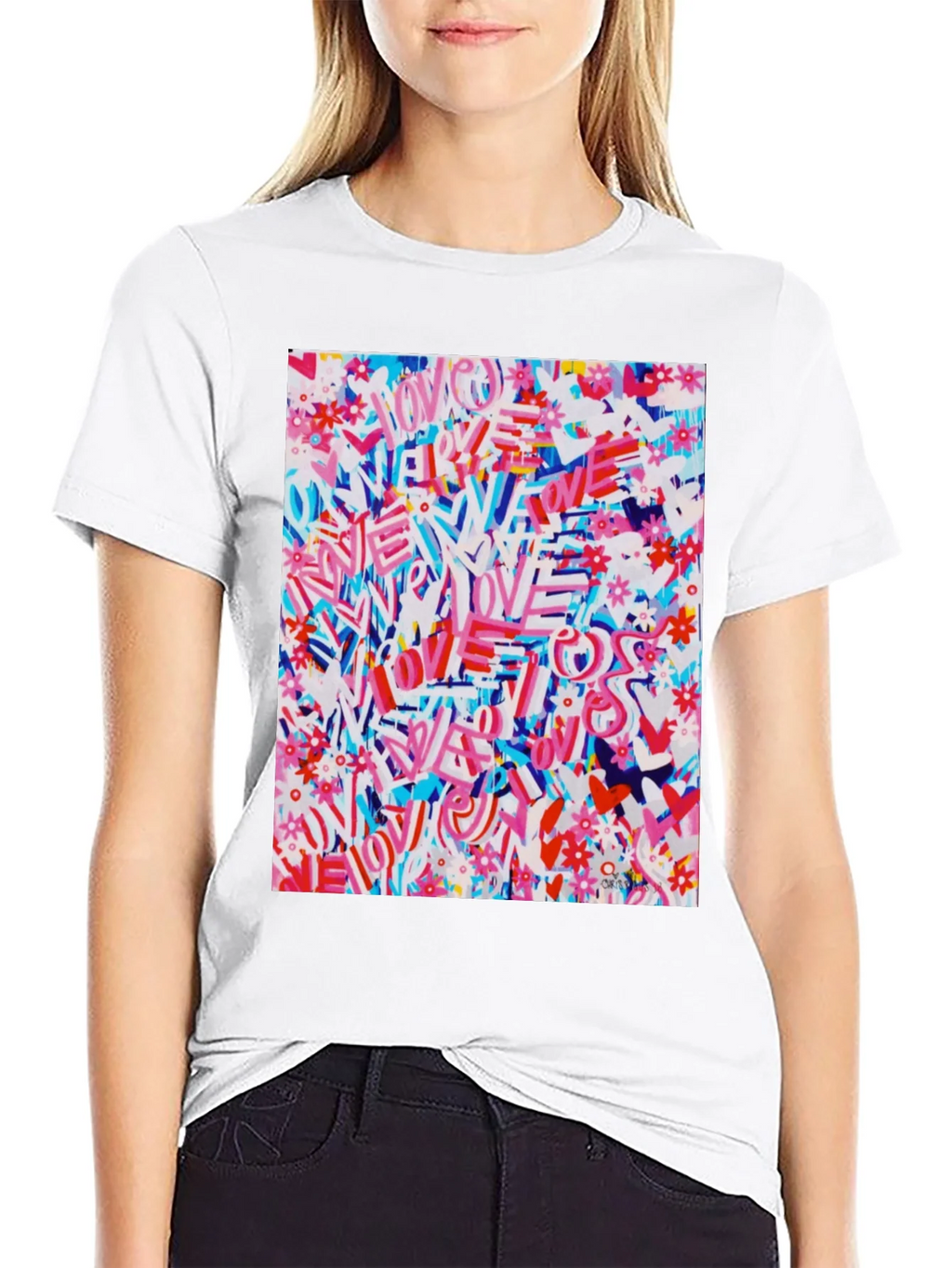 Love Graffiti Graphic Tee - Artistic Streetwear product image 8