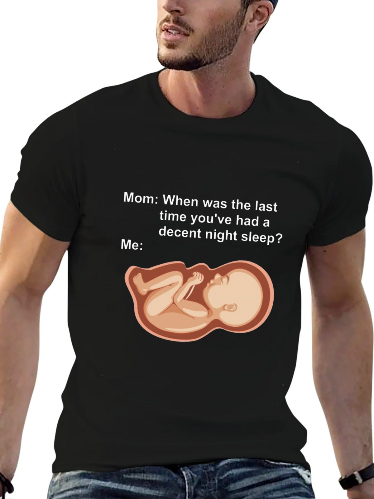 Humorous Pregnancy Sleeplessness T-Shirt product image 6