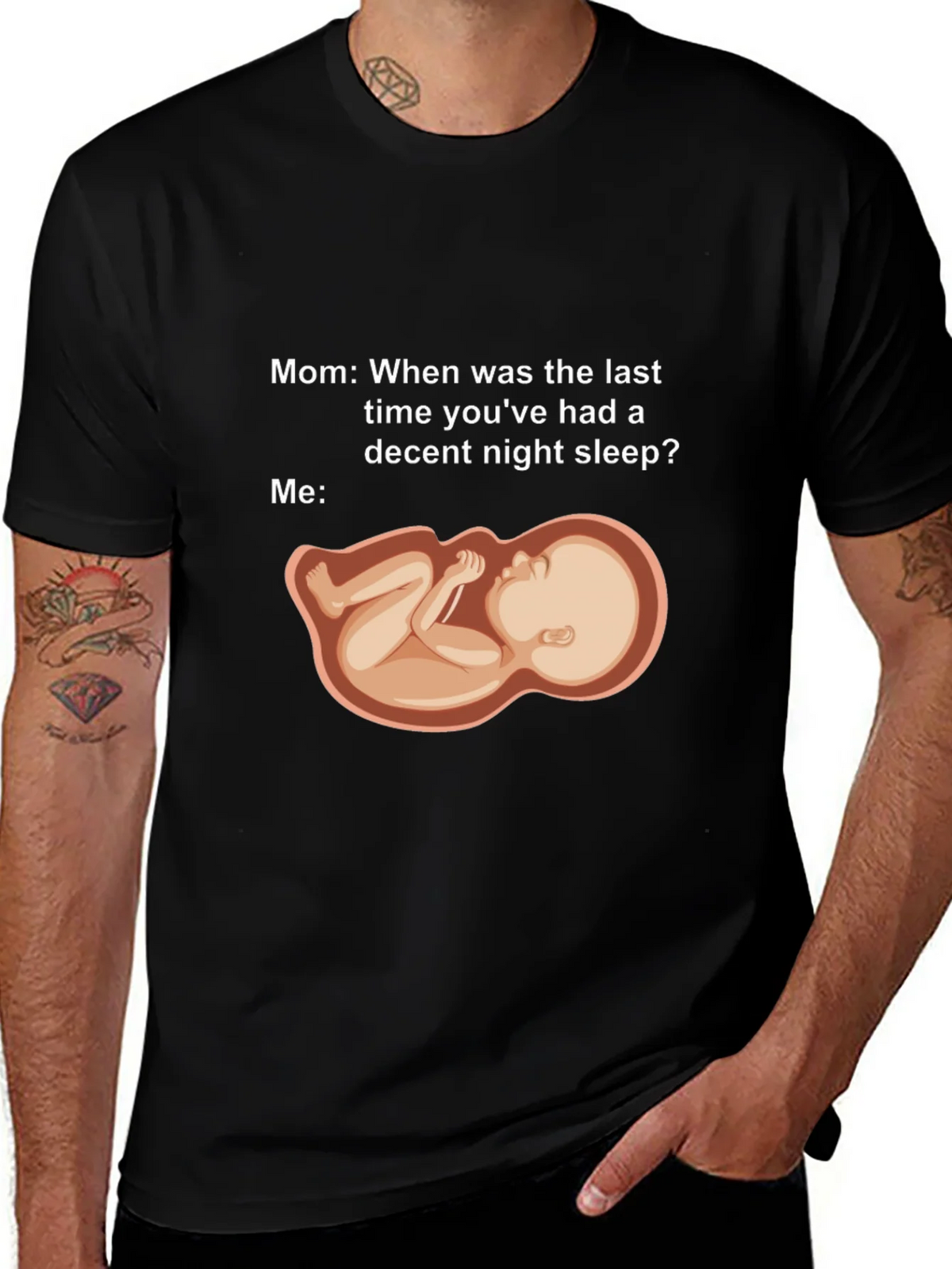 Humorous Pregnancy Sleeplessness T-Shirt product image 1