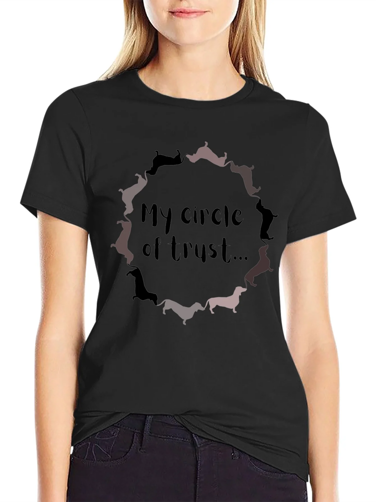Dachshund Circle of Trust Graphic Tee product image 2