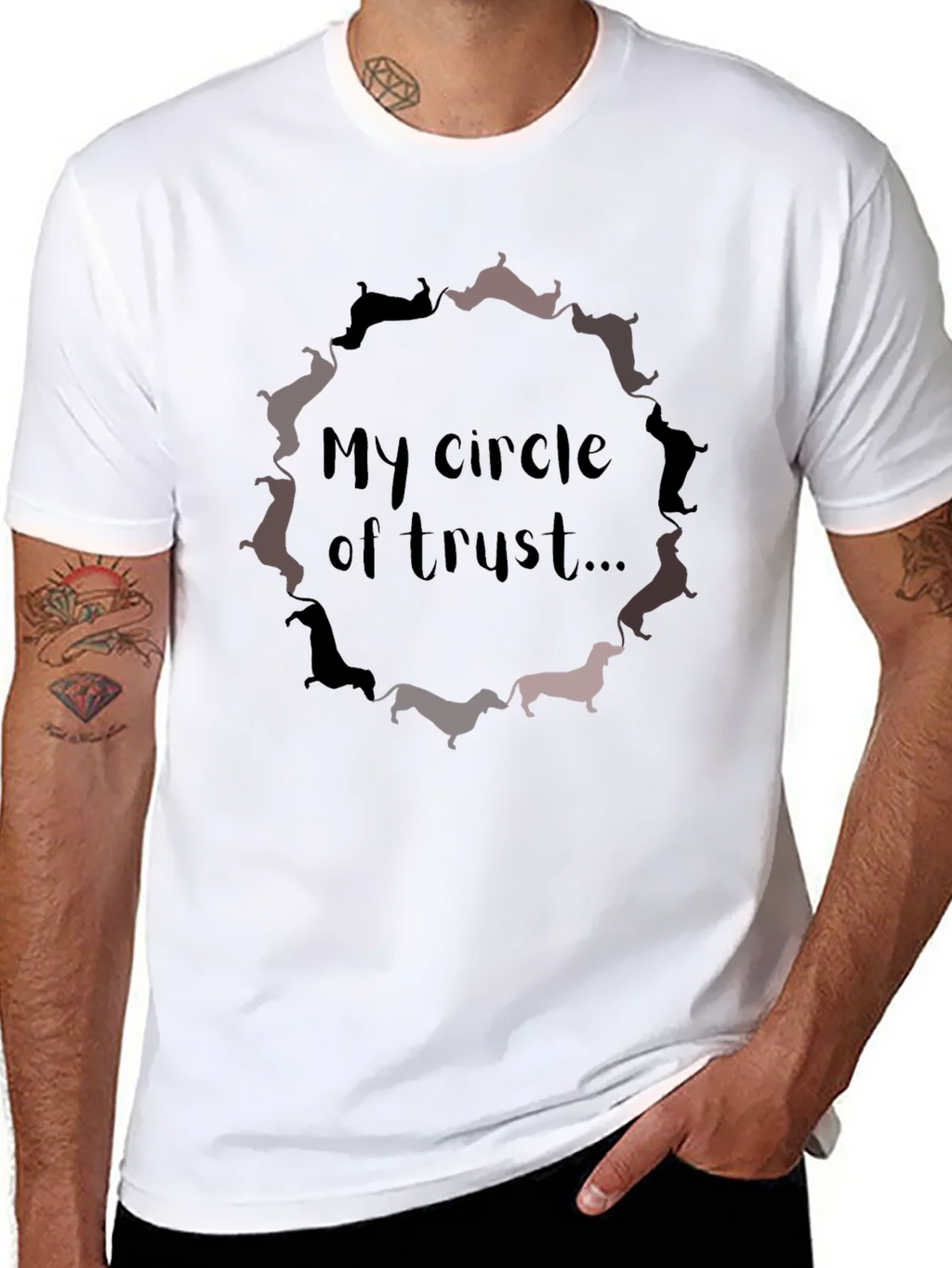 Dachshund Circle of Trust Graphic Tee product image 7