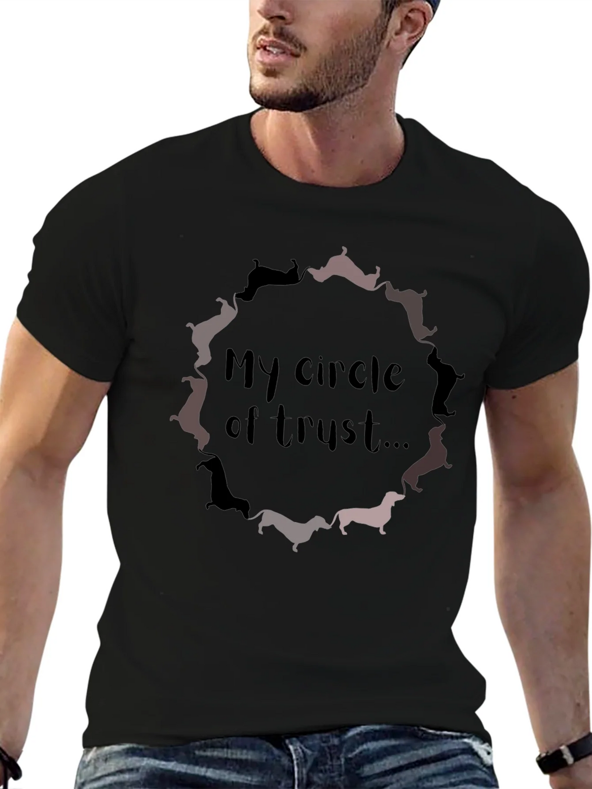 Dachshund Circle of Trust Graphic Tee product image 6