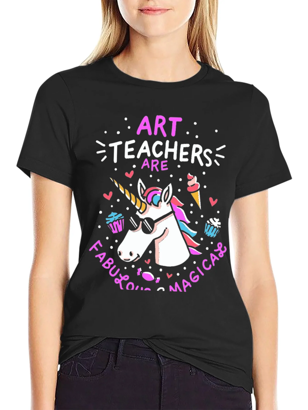 Art Teachers Are Fabulous Magical Unicorn T-Shirt product image 2