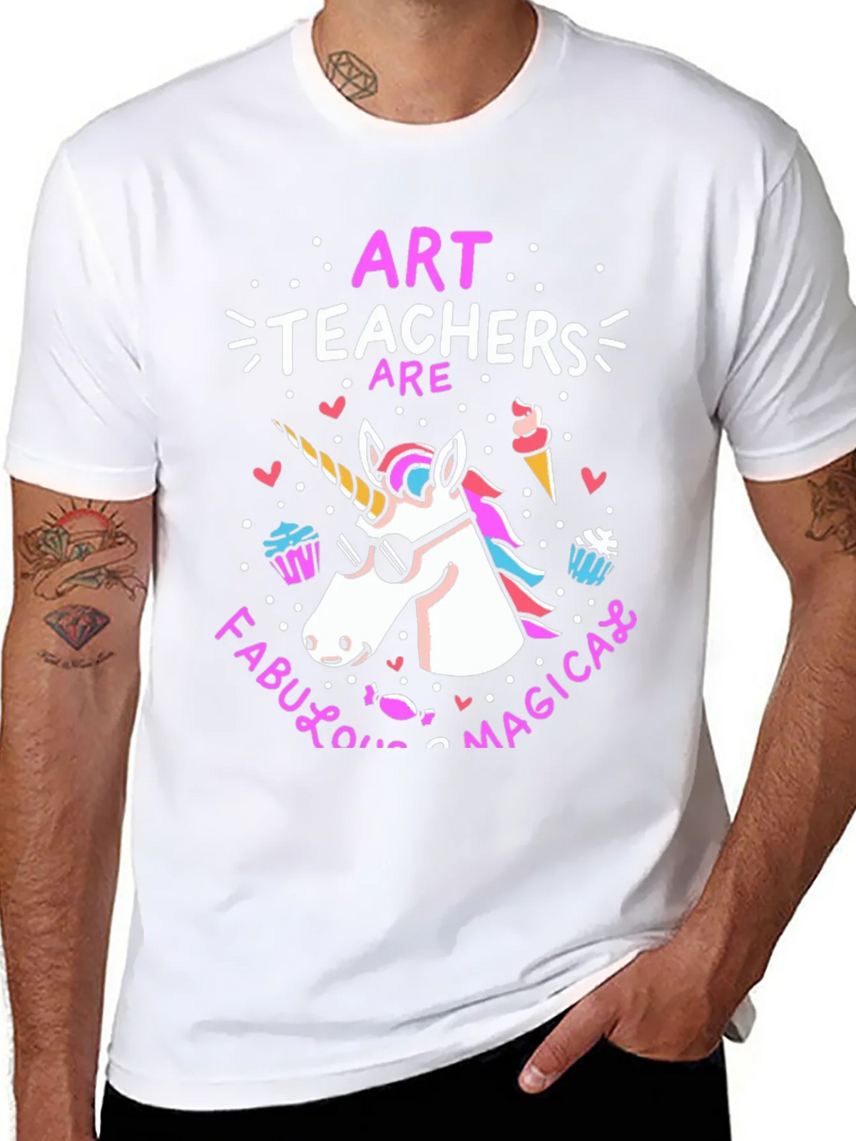 Art Teachers Are Fabulous Magical Unicorn T-Shirt product image 7