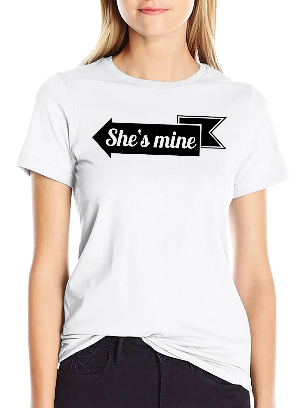 Shes Mine T-Shirt - Black Arrow Graphic Tee product image 8
