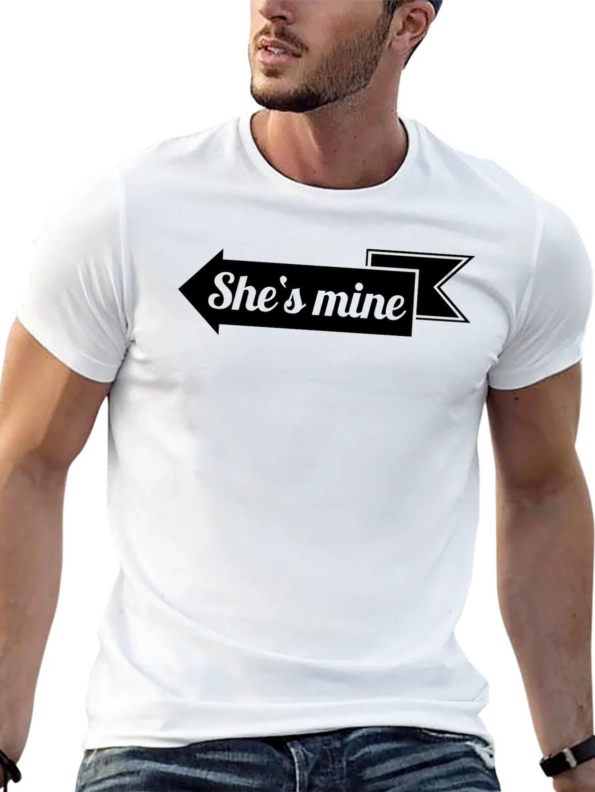 Shes Mine T-Shirt - Black Arrow Graphic Tee product image 12