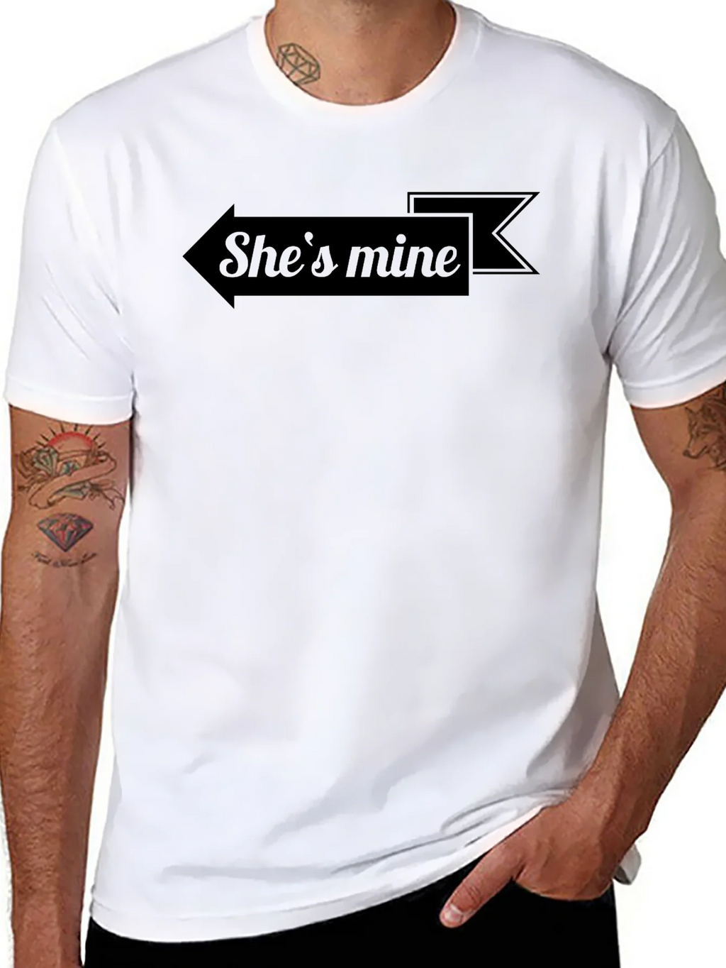 Shes Mine T-Shirt - Black Arrow Graphic Tee product image 7