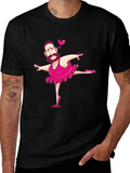 Funny Man Ballerina Graphic T-Shirt product image 1