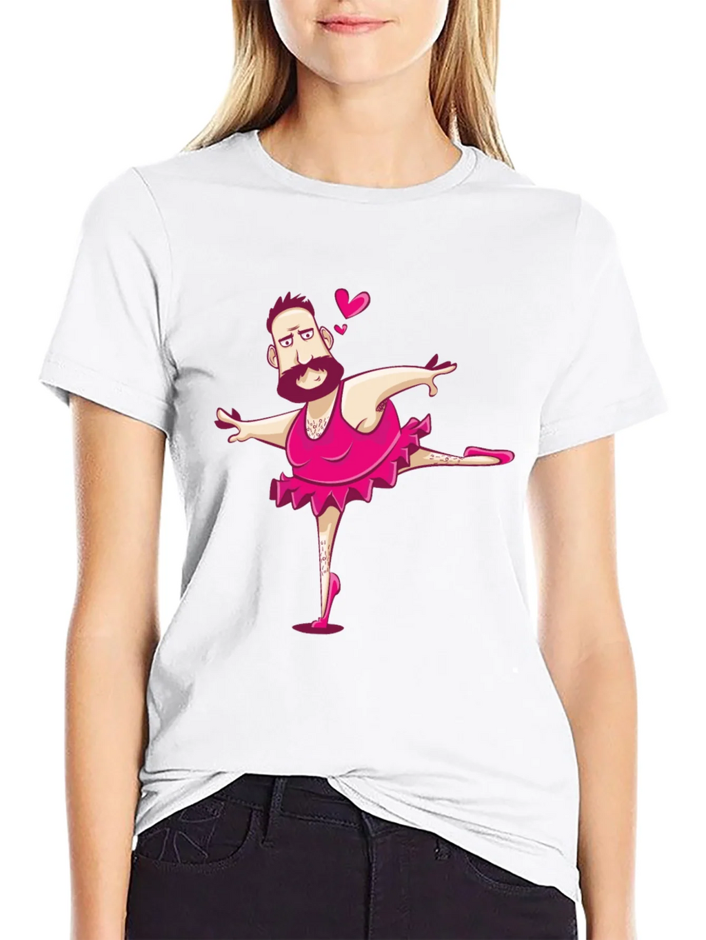 Funny Man Ballerina Graphic T-Shirt product image 8