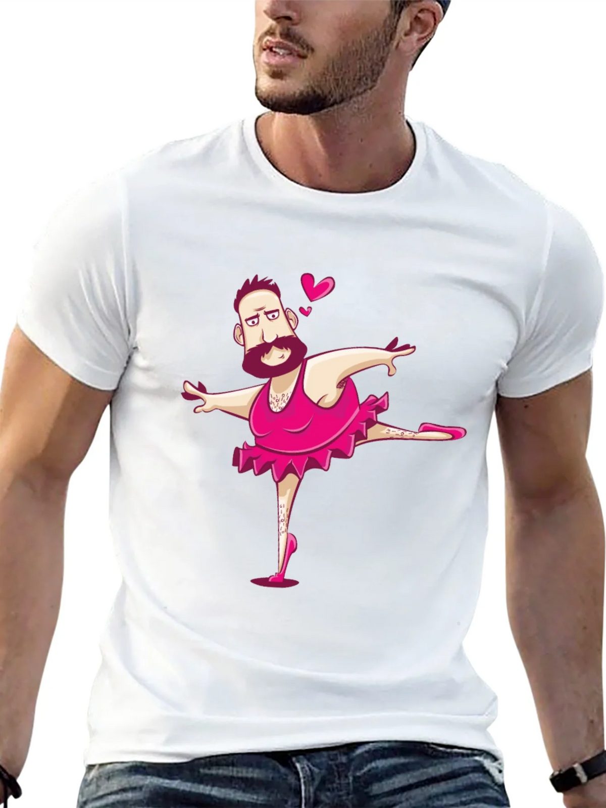 Funny Man Ballerina Graphic T-Shirt product image 11