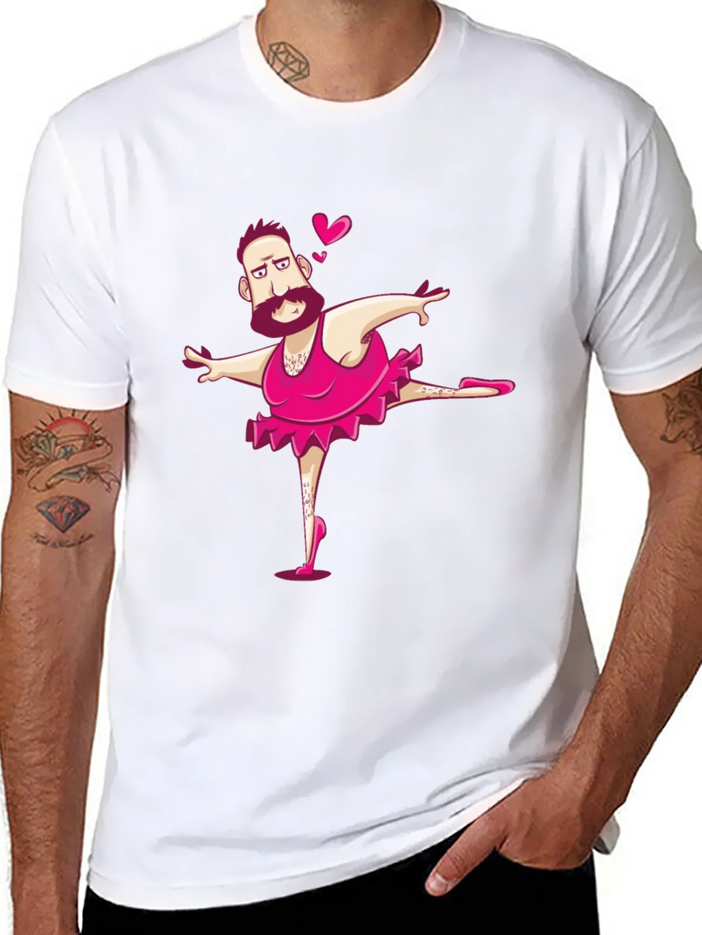 Funny Man Ballerina Graphic T-Shirt product image 7