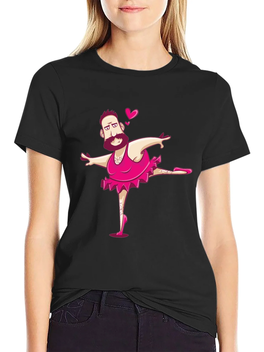Funny Man Ballerina Graphic T-Shirt product image 2
