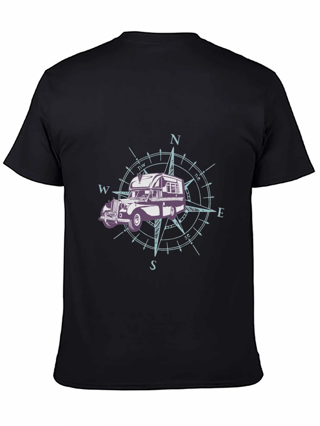Vintage Camper Compass Graphic T-Shirt product image 2
