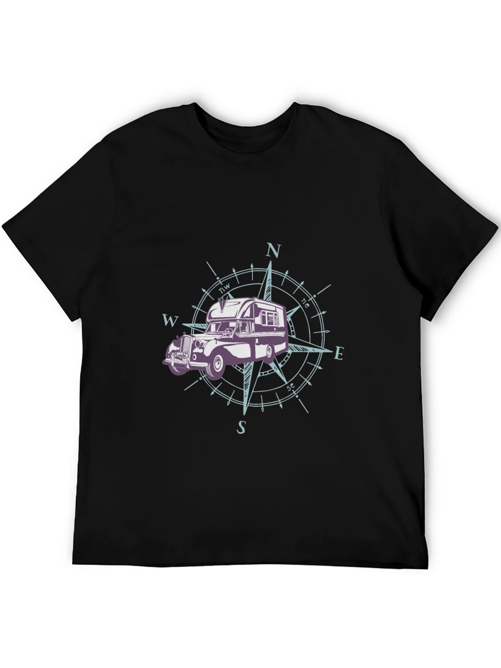 Vintage Camper Compass Graphic T-Shirt product image 3